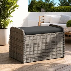 Functional Outdoor Storage Bench with Cushion for Everyday Use 80x51x52cm