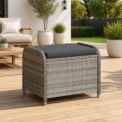 Practical Grey Garden Stool for Everyday Use