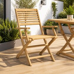 Outdoor Seating with Folding Chairs Set