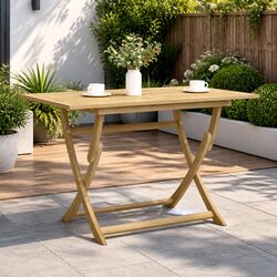 Folding Garden Table 120x70x75cm Outdoor Dining Acacia Wood Patio Furniture