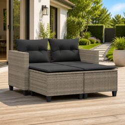 Comfortable Grey Outdoor Garden Sofa Set