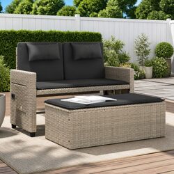 Practical Grey Outdoor Loveseat and Sofa Bed