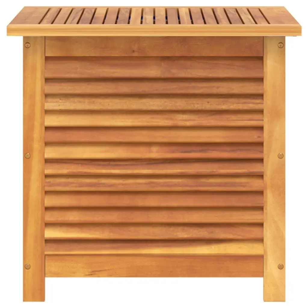 Outdoor Storage Box Solid Acacia Wood Brown 60x50x56cm Furniture Organizer for Garden and Patio Use