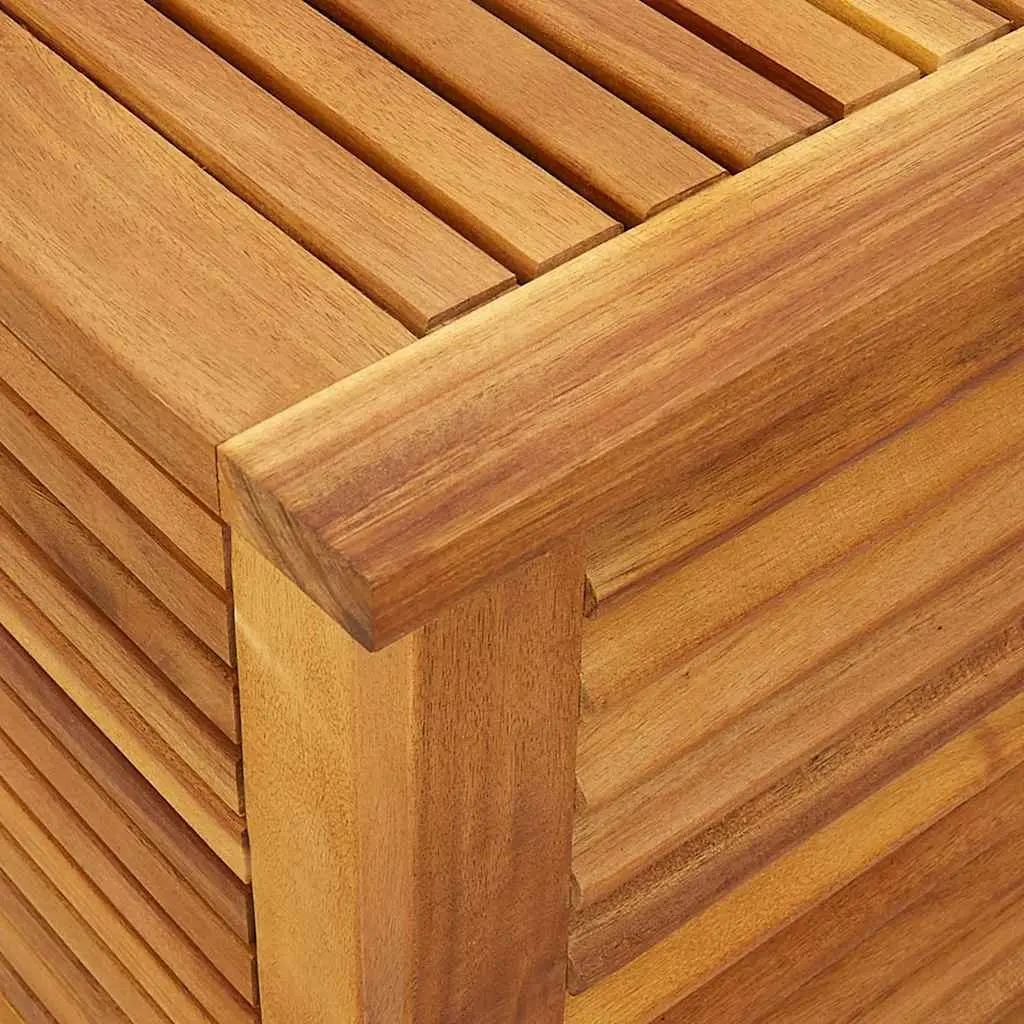 Outdoor Storage Box Solid Acacia Wood Brown 60x50x56cm Furniture Organizer for Garden and Patio Use