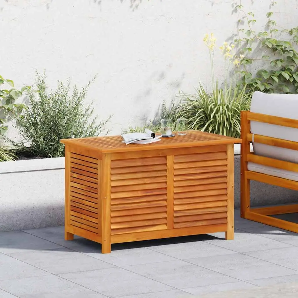 Garden Storage Box with Louver 90x50x56cm Solid Wood Outdoor Cushion Organiser