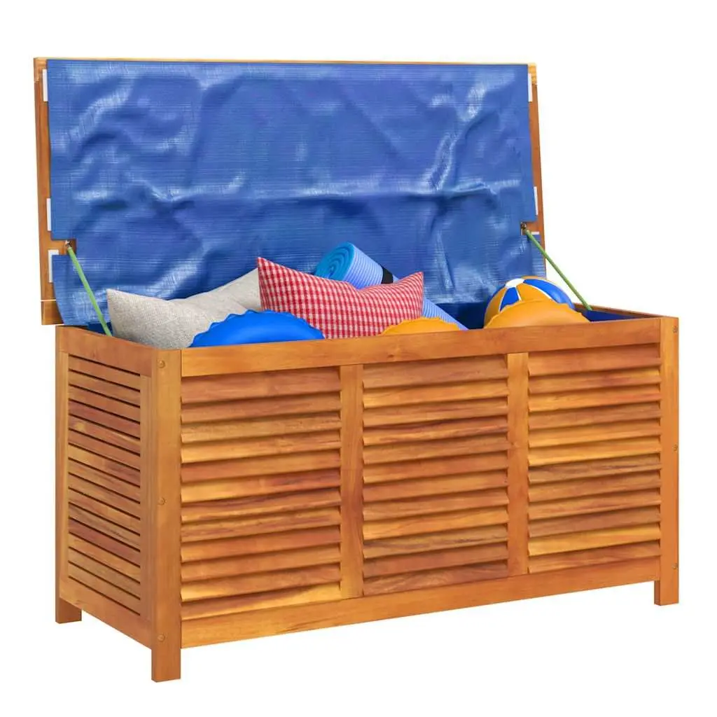 Outdoor Garden Storage Box Solid Wood Acacia Brown Furniture Cushion Toy Chest