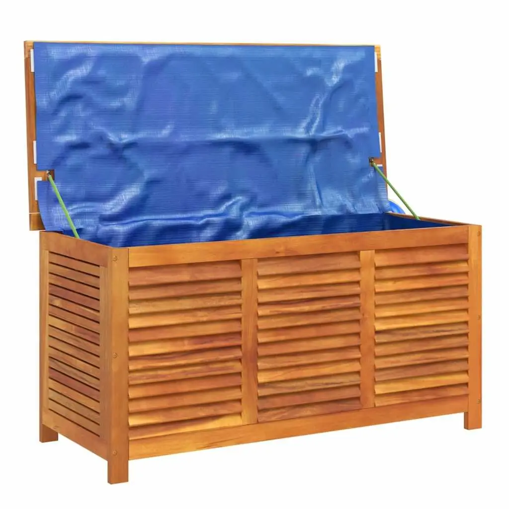 Outdoor Garden Storage Box Solid Wood Acacia Brown Furniture Cushion Toy Chest