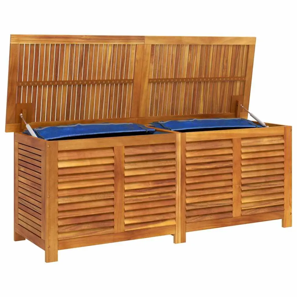 Garden Storage Box Solid Wood Acacia Outdoor Furniture 150x50x56cm Brown
