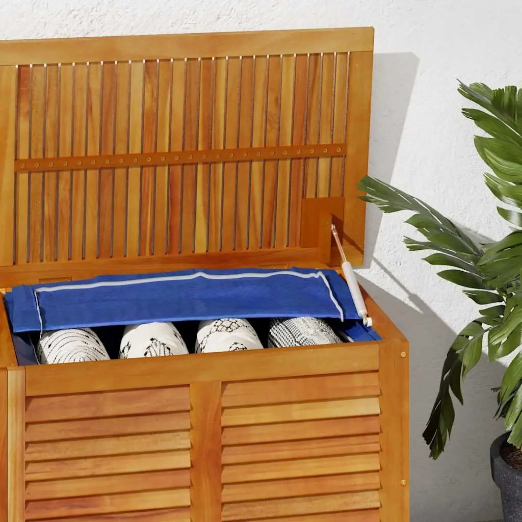 Garden Storage Box Solid Wood Acacia Outdoor Furniture 150x50x56cm Brown