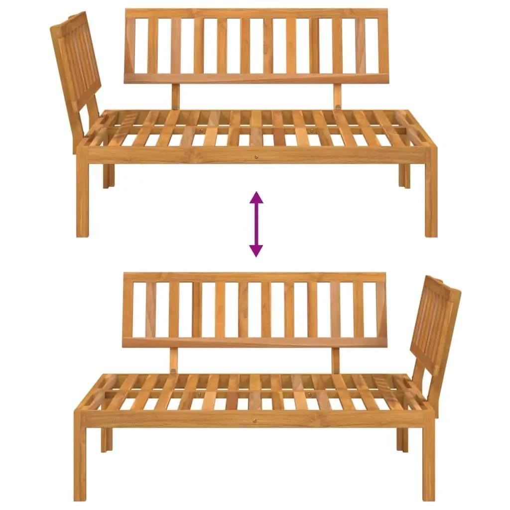 Garden Pallet Corner Sofa Solid Acacia Wood Modular Outdoor Sectional Seating Brown