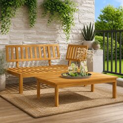 Practical Outdoor Sofa Set with Table for Relaxing Moments