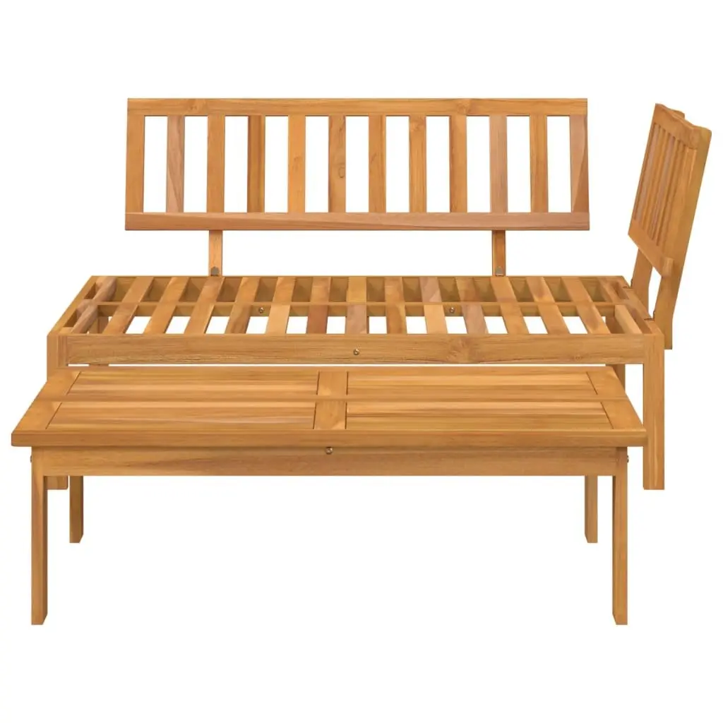 Outdoor Sectional Sofa Set 2 Piece Solid Wood Pallet Garden Furniture Brown