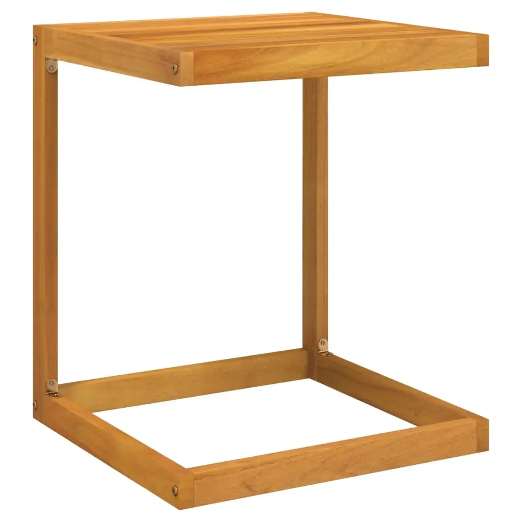 C Table Solid Acacia Wood Brown 42x40x50 cm Outdoor Side Table