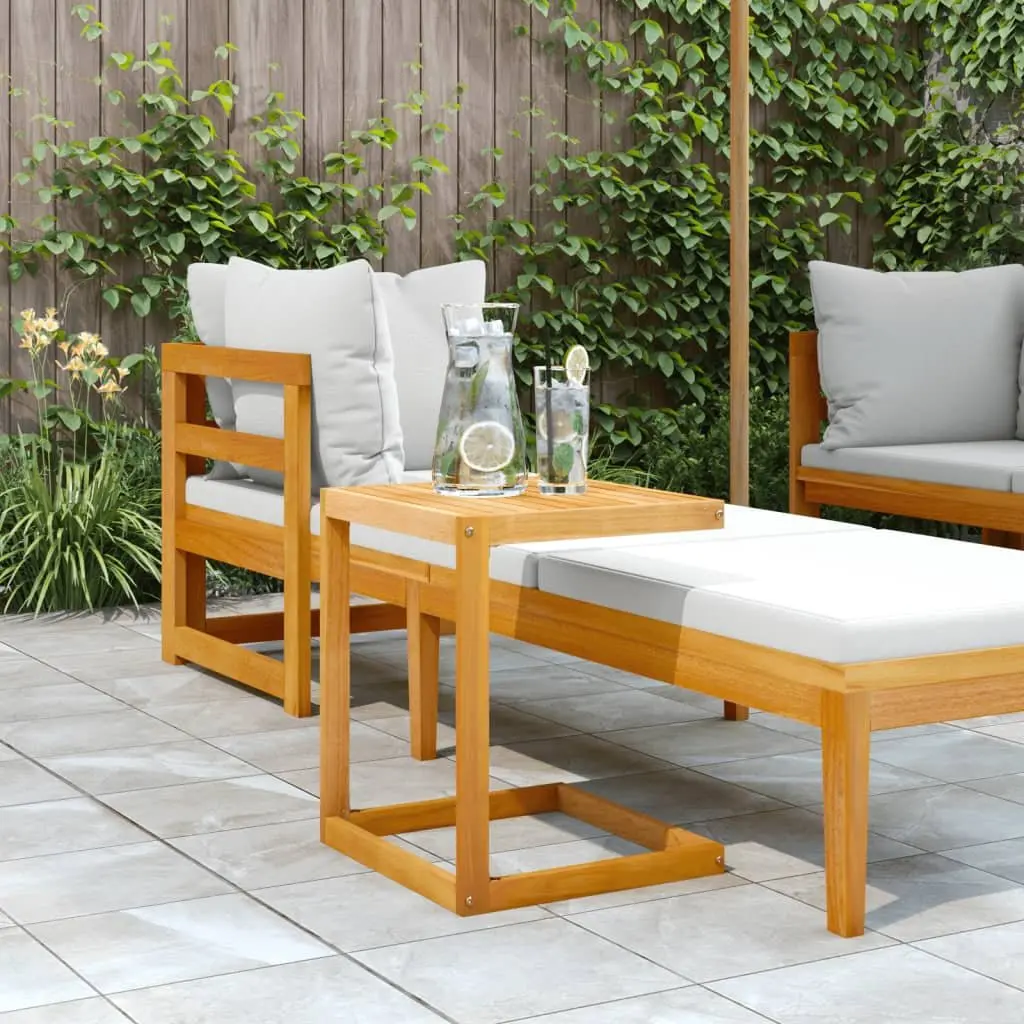 C Table Solid Acacia Wood Brown 42x40x50 cm Outdoor Side Table
