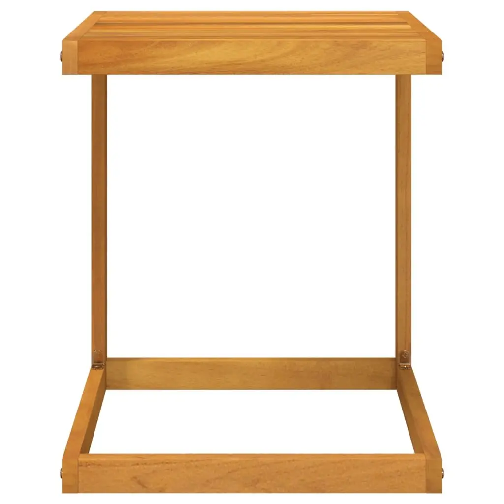 C Table Solid Acacia Wood Brown 42x40x50 cm Outdoor Side Table