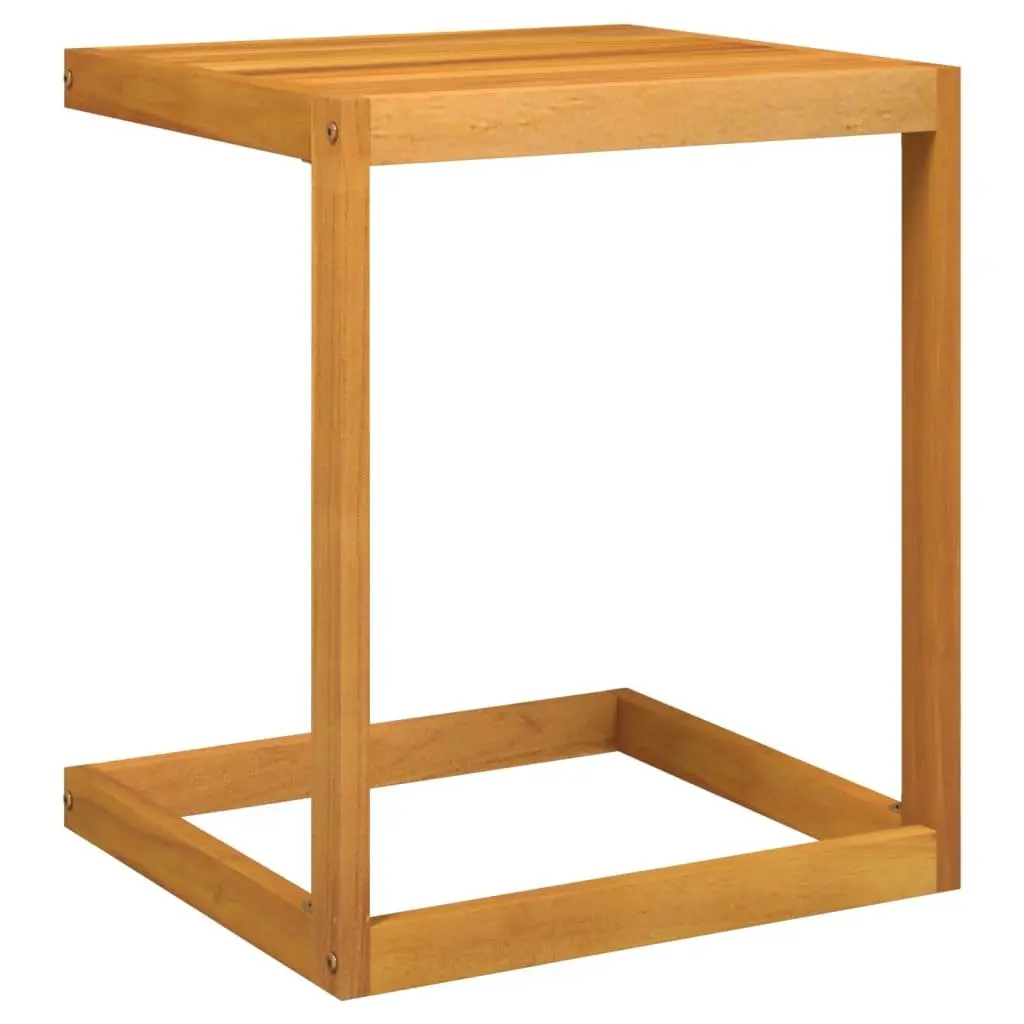 C Table Solid Acacia Wood Brown 42x40x50 cm Outdoor Side Table