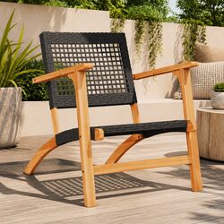 Practical Outdoor Seating: 2 Chairs Set with Backrest