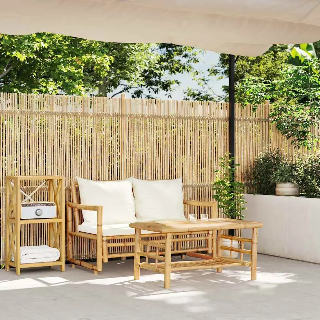 2 Piece Garden Sofa Set with Cushions Outdoor Patio Furniture Brown