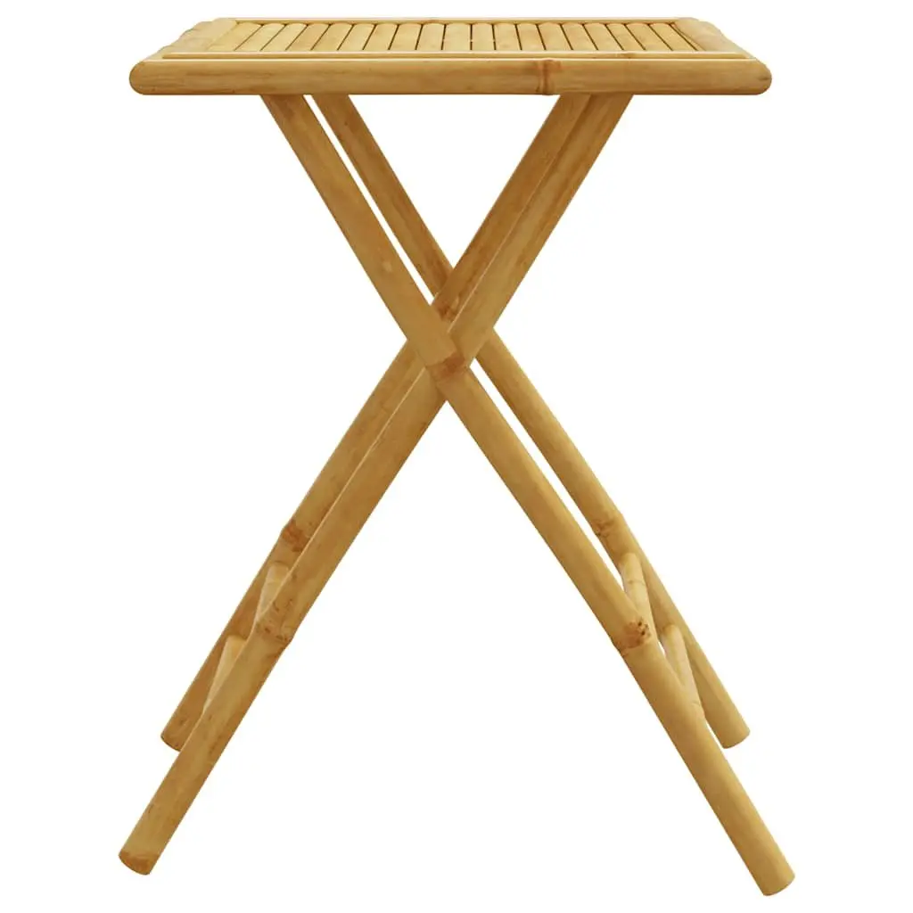 Folding Garden Table 55x55x75cm Bamboo Outdoor Patio Furniture Brown