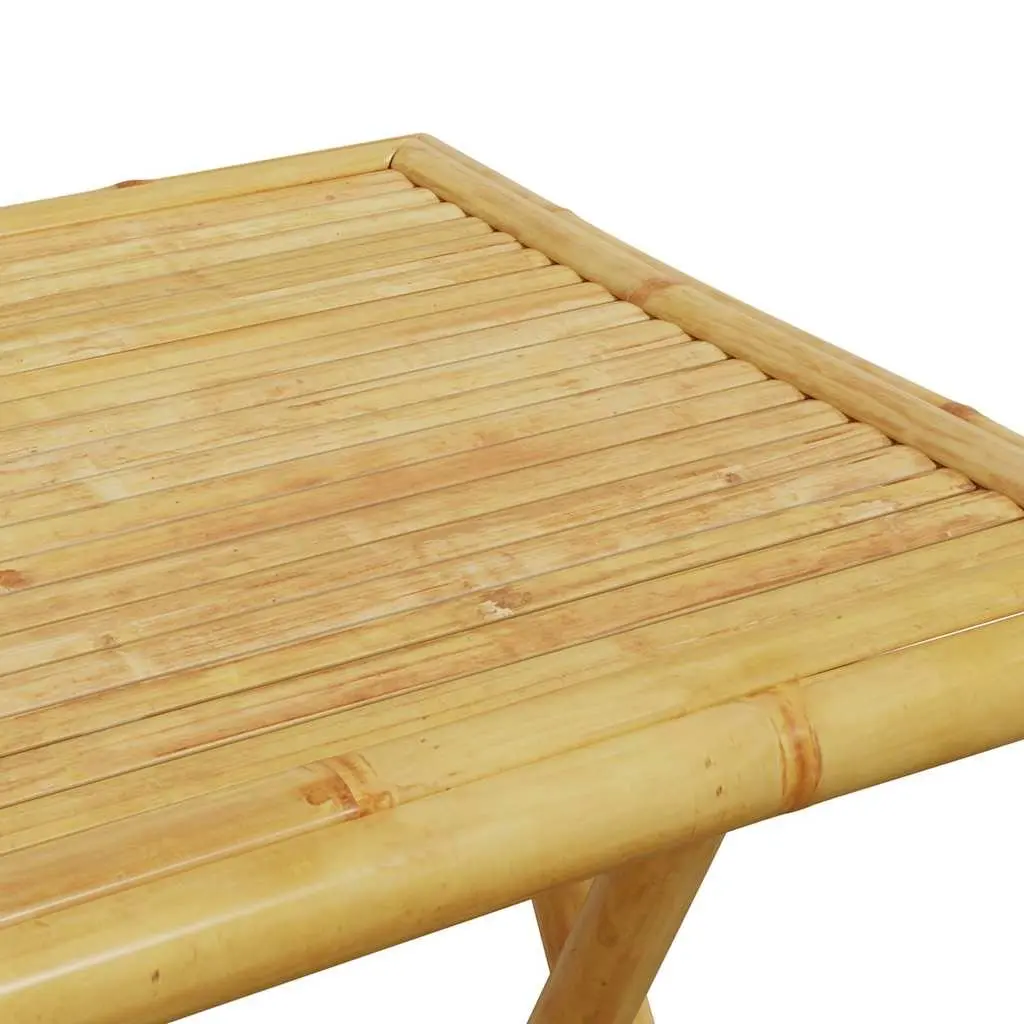 Folding Garden Table 55x55x75cm Bamboo Outdoor Patio Furniture Brown