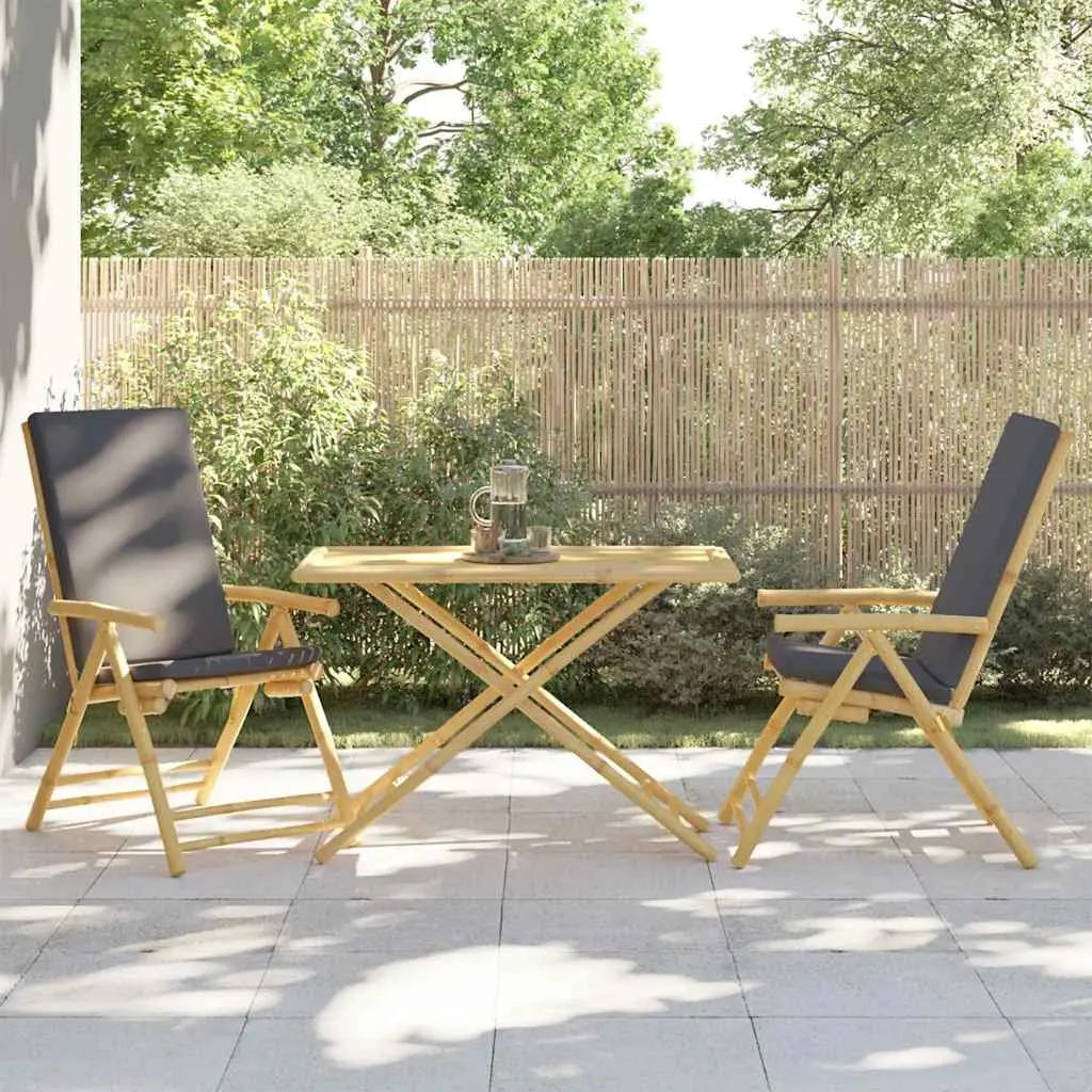 Portable Bamboo Folding Garden Table Brown 110x55x75cm Outdoor Furniture