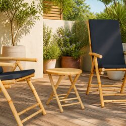 Versatile Brown Bamboo Folding Table for Your Home