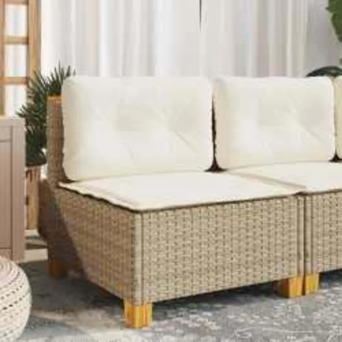 Armless Outdoor Sofa for Garden Relaxation