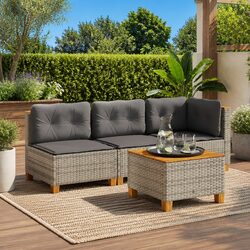 Garden Table Grey 55x55x36 cm Outdoor Furniture Patio Dining Coffee Table