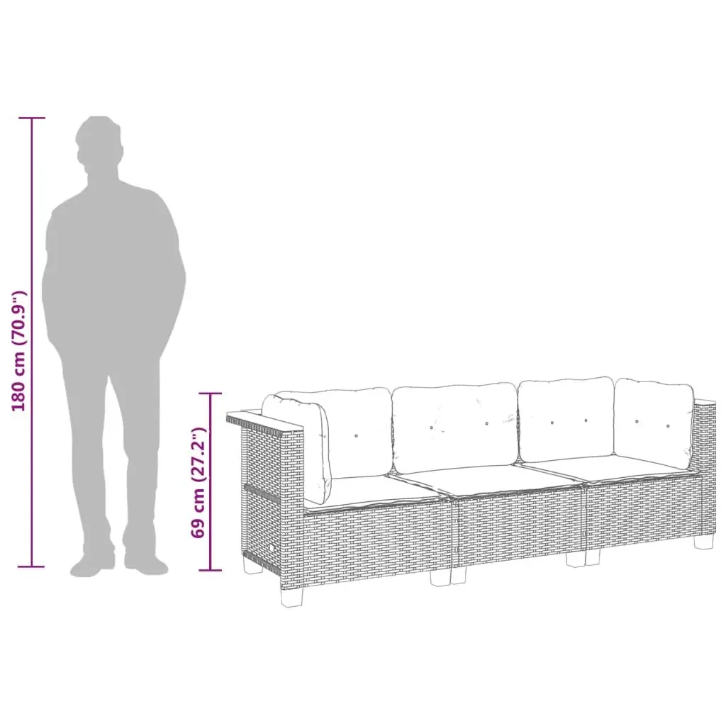 3-Seater Sofa for Outdoor Living
