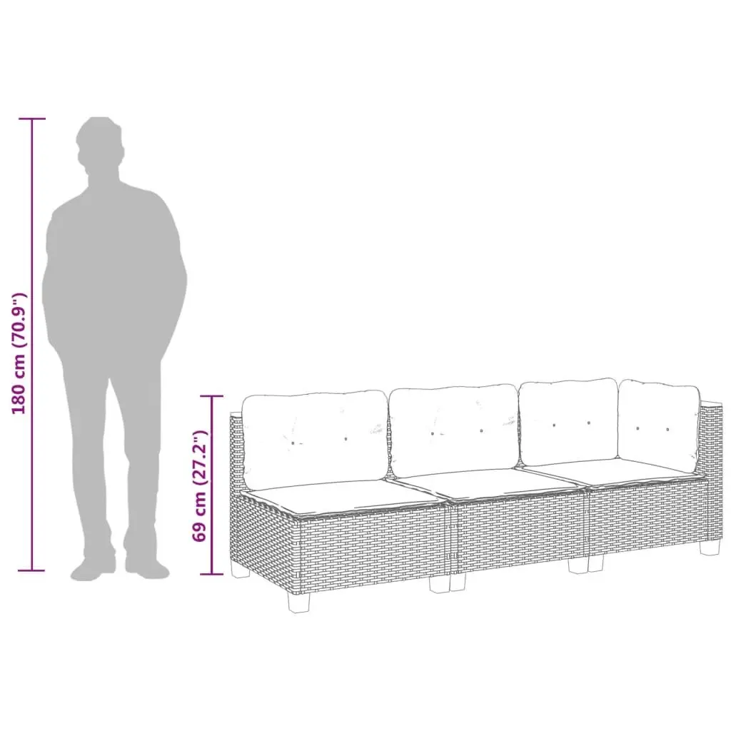 3-Seater Sofa for Outdoor Relaxation