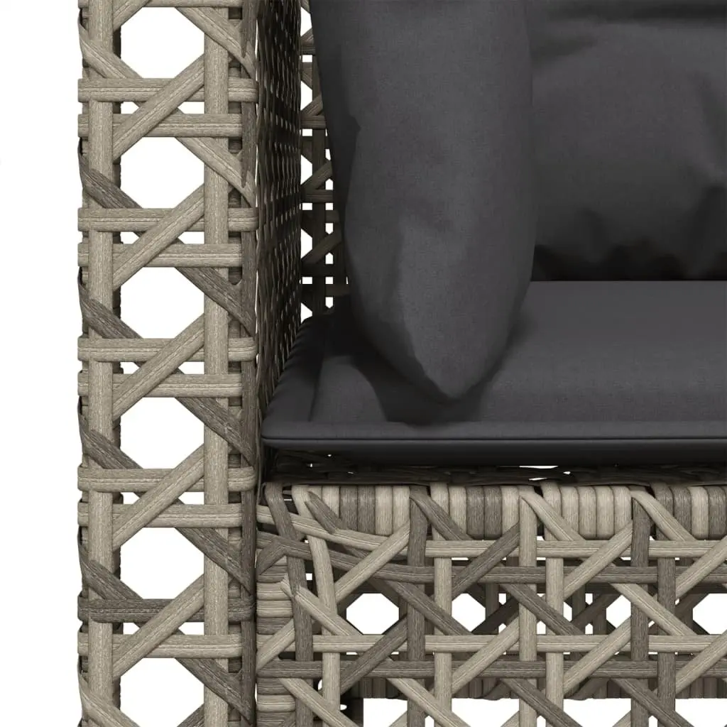 Garden Corner Sofas PE Rattan Modular Lounge Seating Set 2 pcs Grey