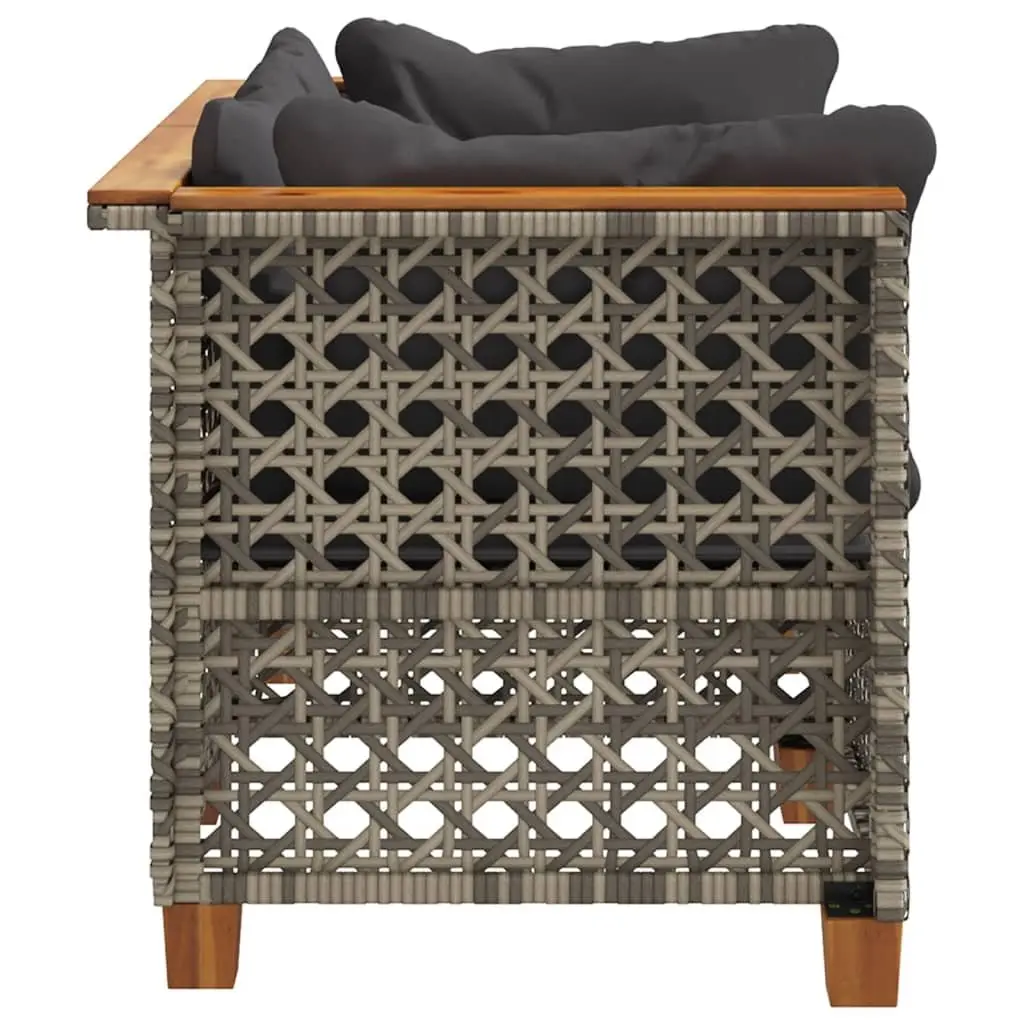 Garden Corner Sofas PE Rattan Modular Lounge Seating Set 2 pcs Grey
