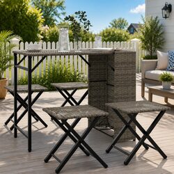 Practical 5-Piece Garden Dining Set for Outdoor Use