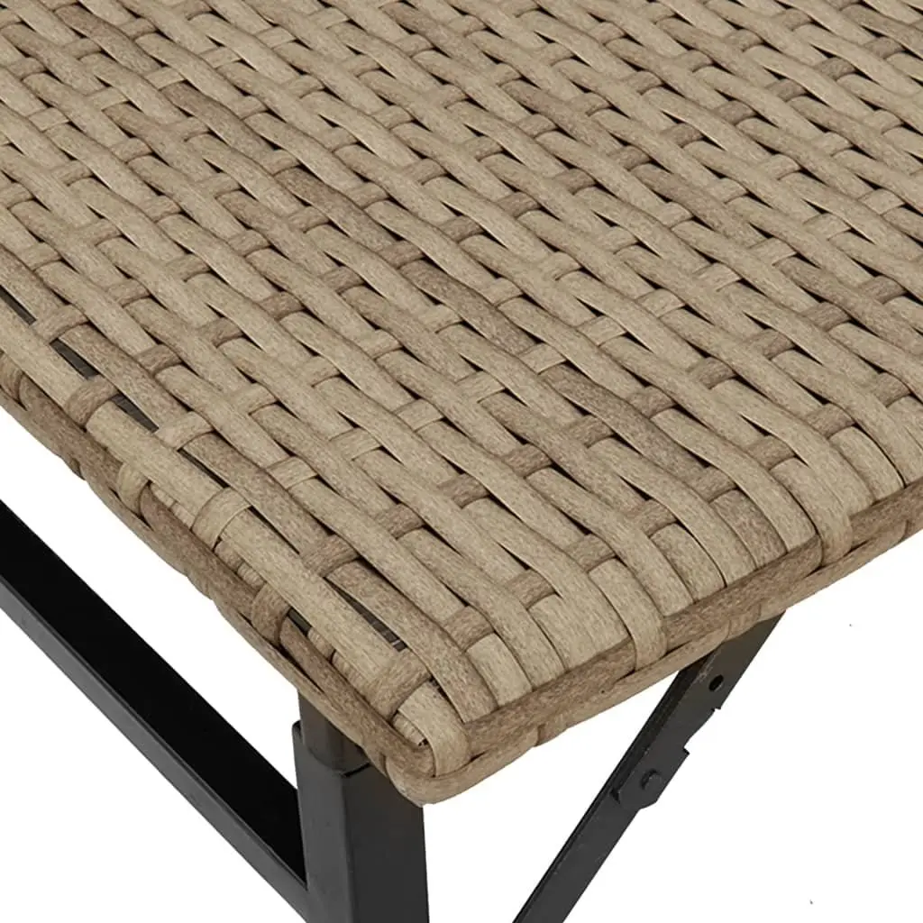 Garden Dining Set 5 Piece Foldable Outdoor Furniture Patio Backyard Beige
