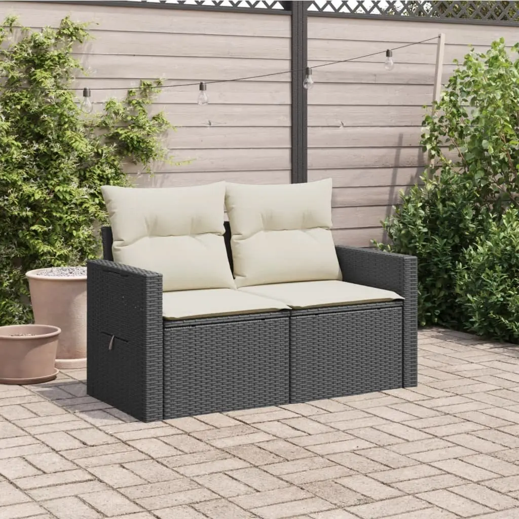 2-Seater Garden Lounge Sofa with Cushions