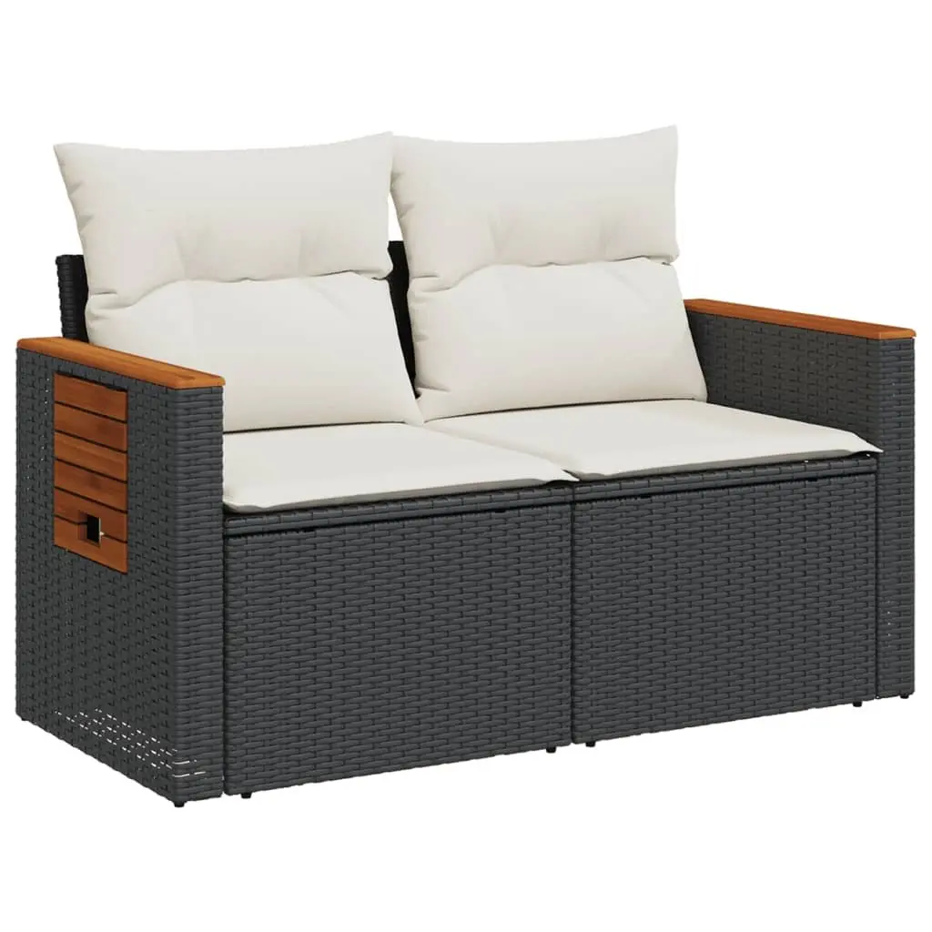 2-Seater Garden Sofa with Foldable Table
