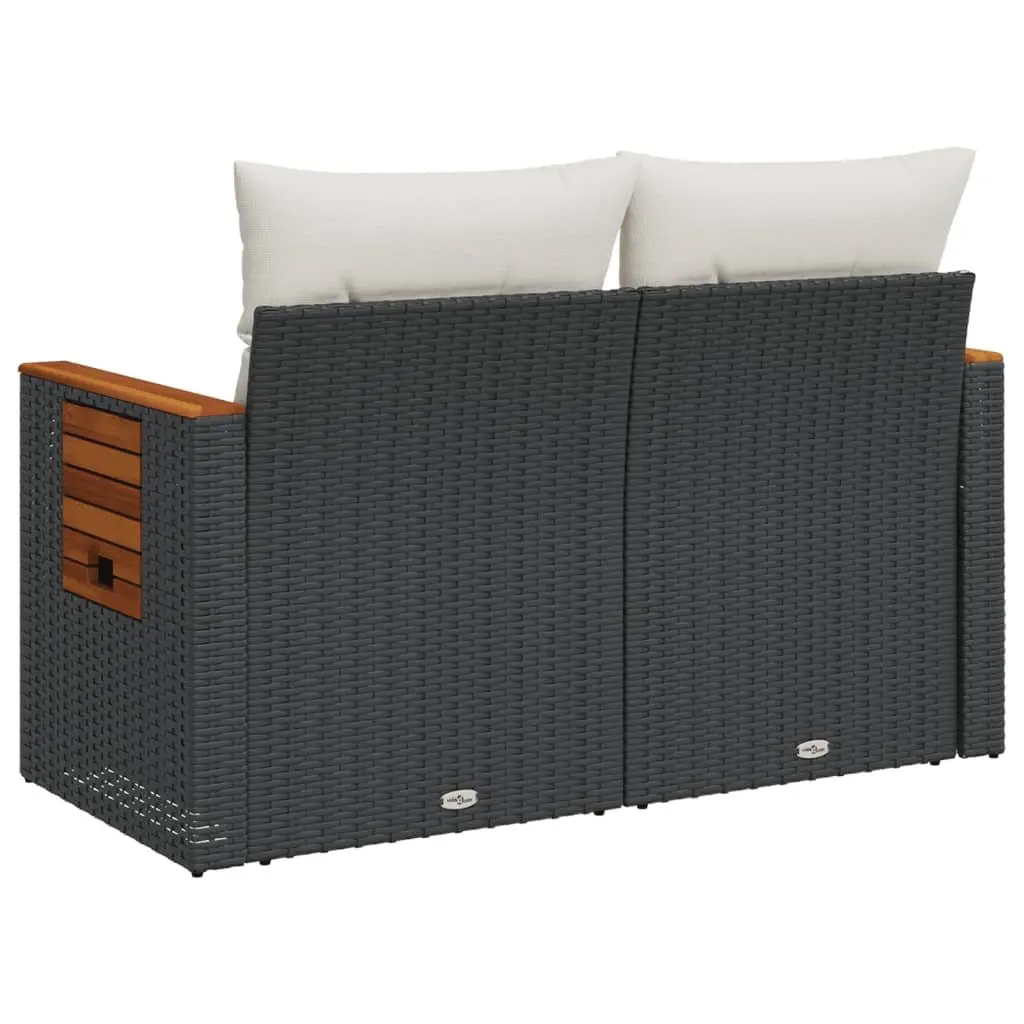 2-Seater Garden Sofa with Foldable Table