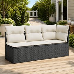 Versatile 3-Seater Outdoor Sofa with Storage Options