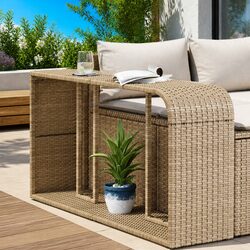 Practical Outdoor Shelves - 2 PC Rattan Organiser