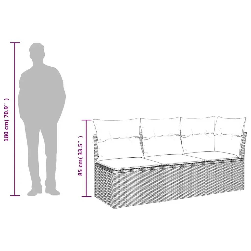 3-Seater Garden Sofa for Outdoor Living