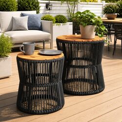 Practical Garden Side Tables Set for Your Outdoor Needs