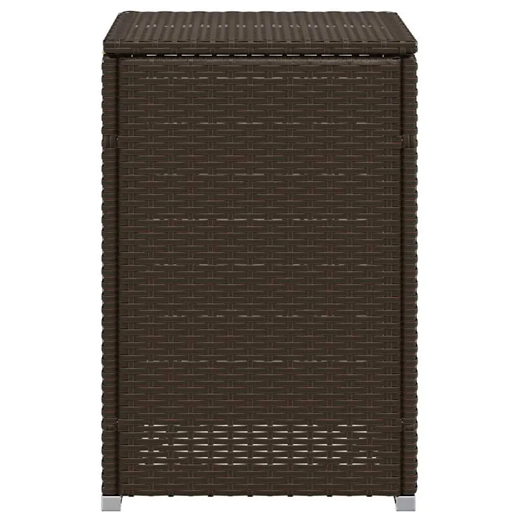 Propane Tank Cover Table Poly Rattan 40x40x60cm Brown Outdoor Storage Side