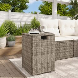 Practical Grey Propane Tank Cover Table for Your Garden