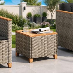 Practical Grey Garden Table for Any Outdoor Setting