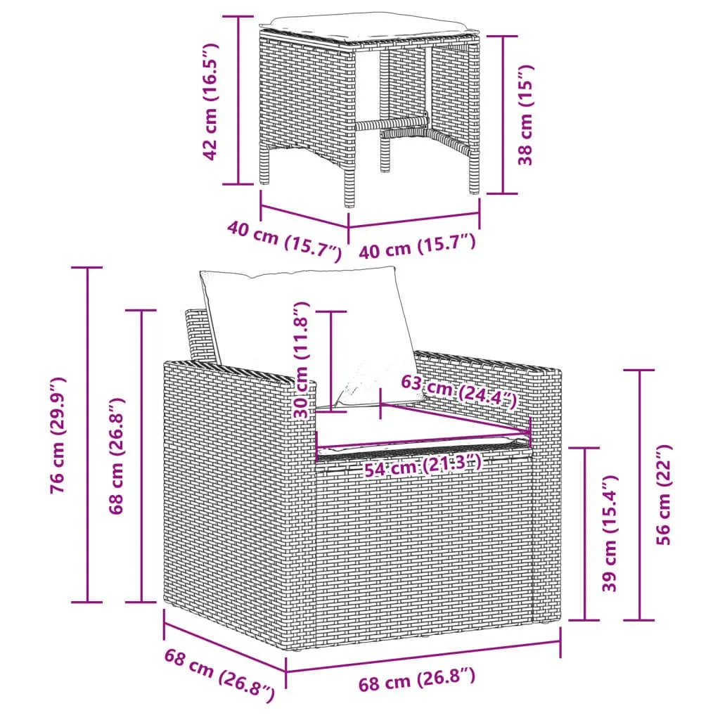 4 Piece Garden Sofa Set for Outdoor Relaxation
