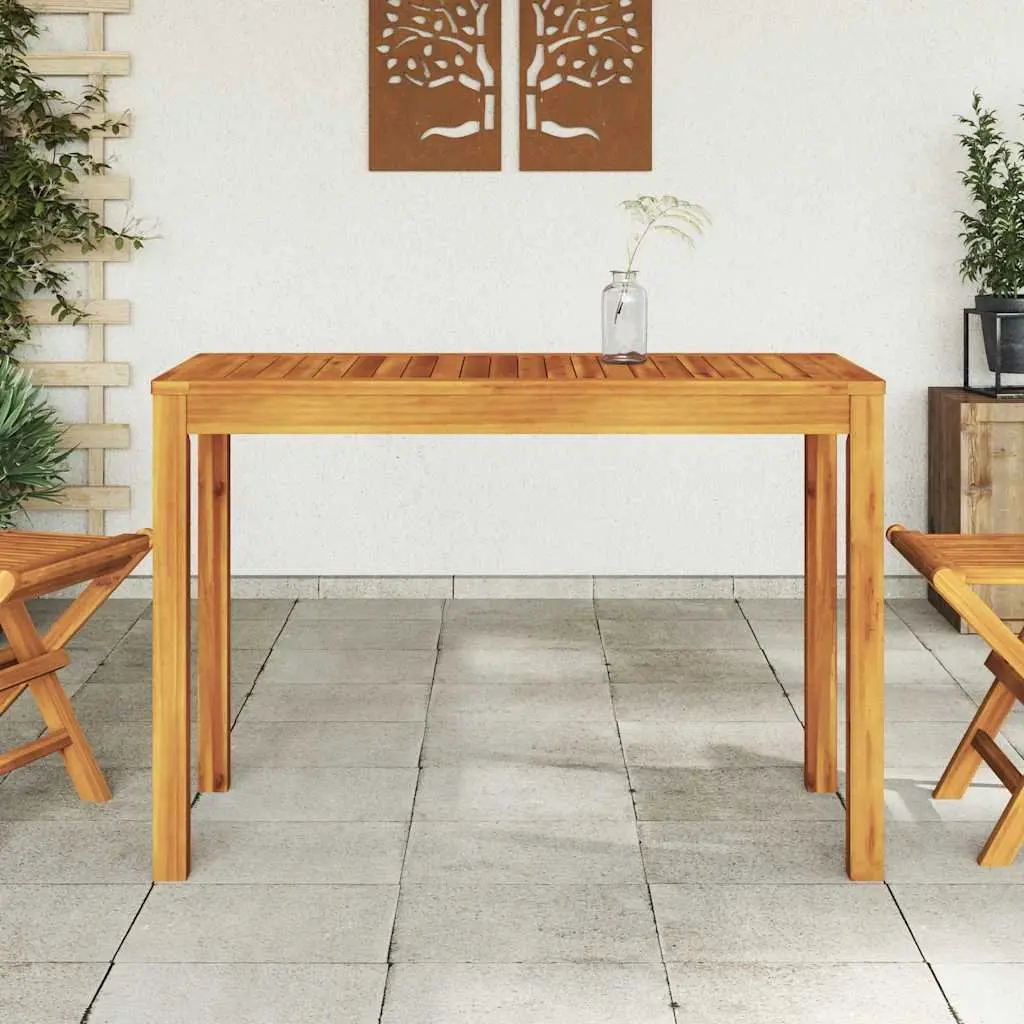 Outdoor Dining Table Solid Acacia Wood Brown 110x55x75cm Garden Furniture