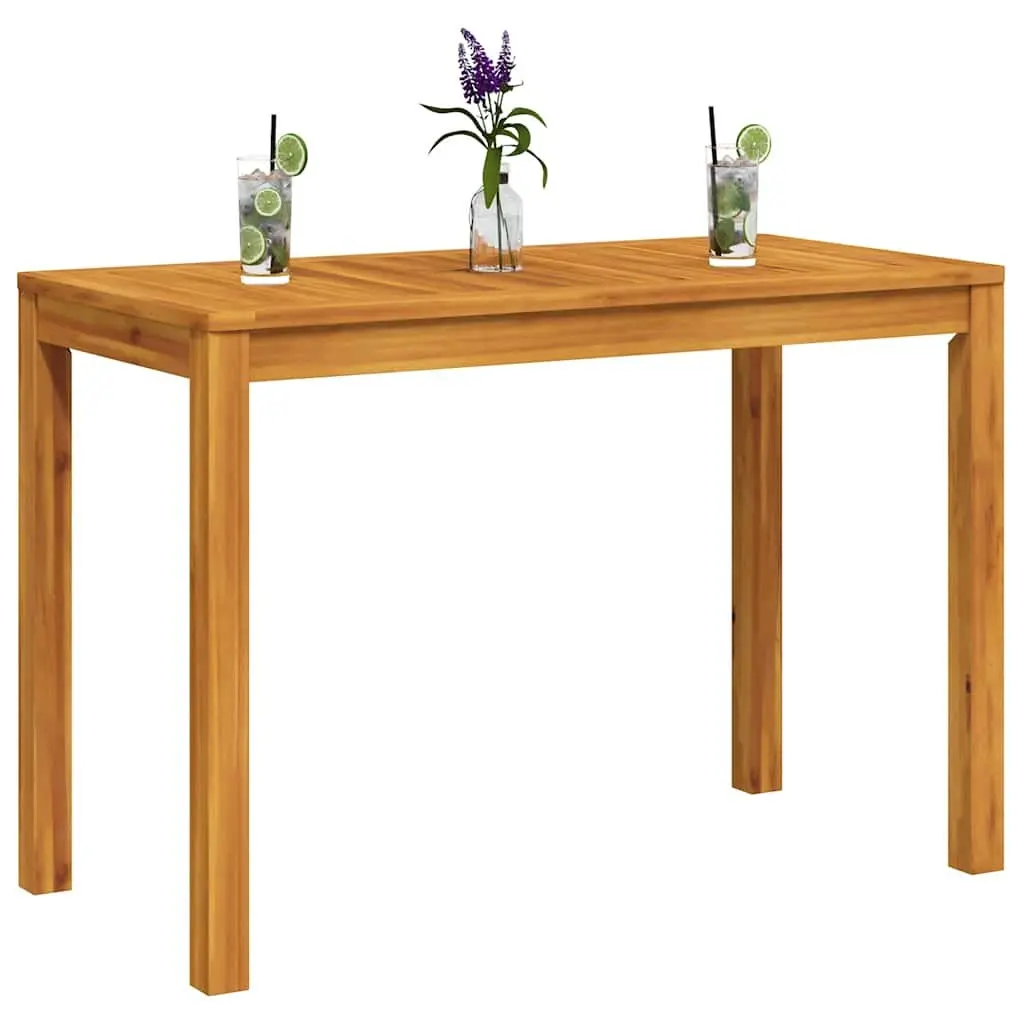 Outdoor Dining Table Solid Acacia Wood Brown 110x55x75cm Garden Furniture