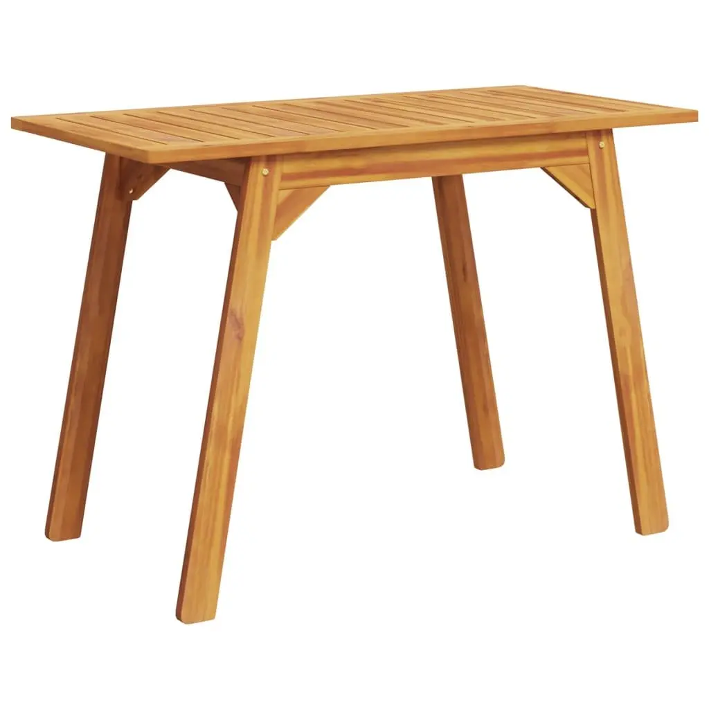 Outdoor Dining Table Solid Acacia Wood 110x56x75cm Brown