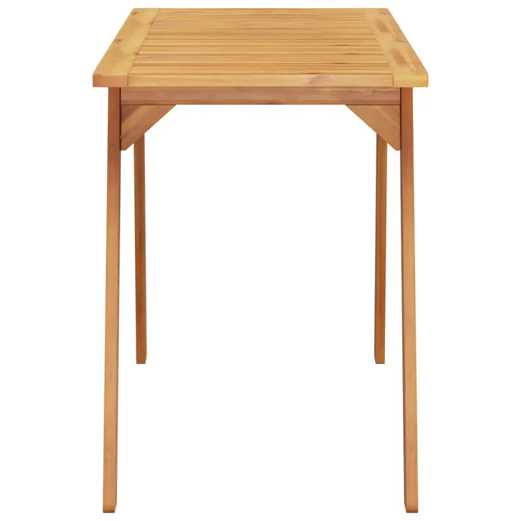 Outdoor Dining Table Solid Acacia Wood 110x56x75cm Brown