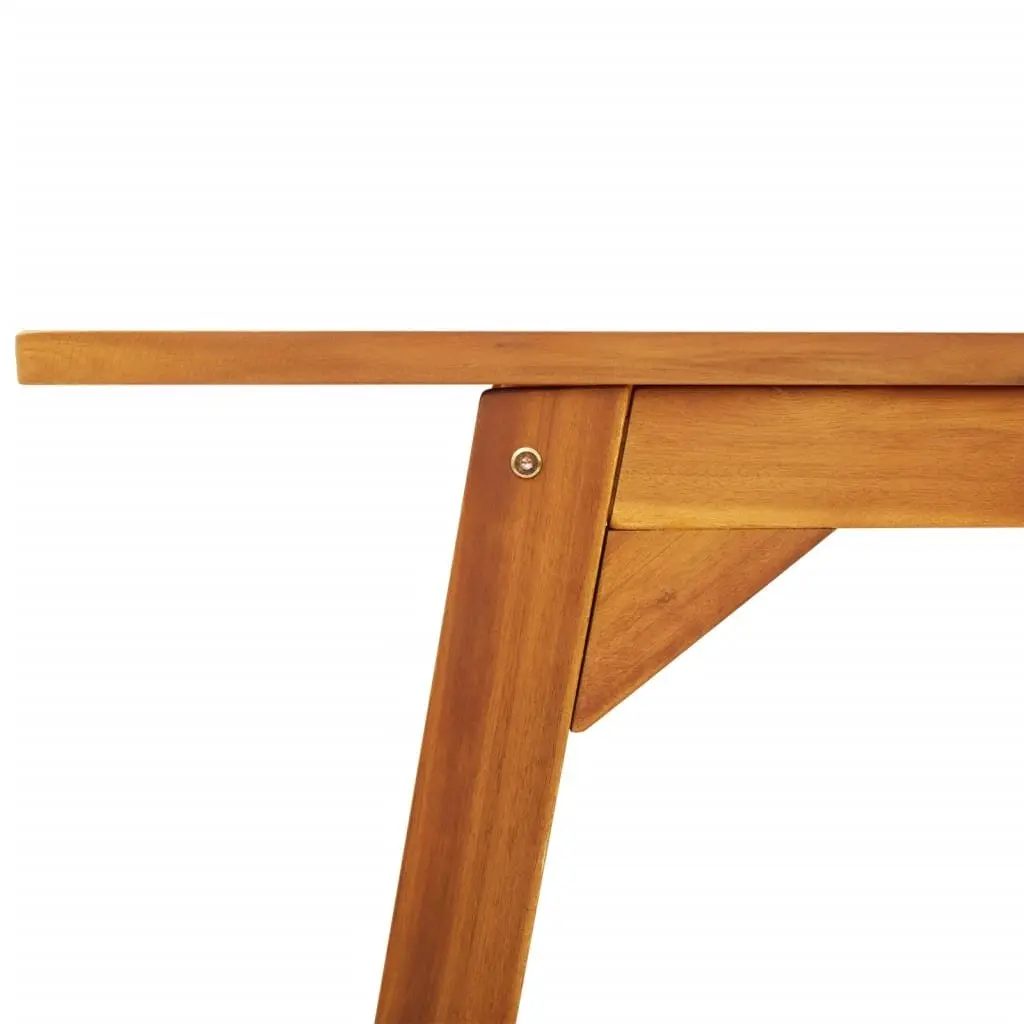 Outdoor Dining Table Solid Acacia Wood 110x56x75cm Brown